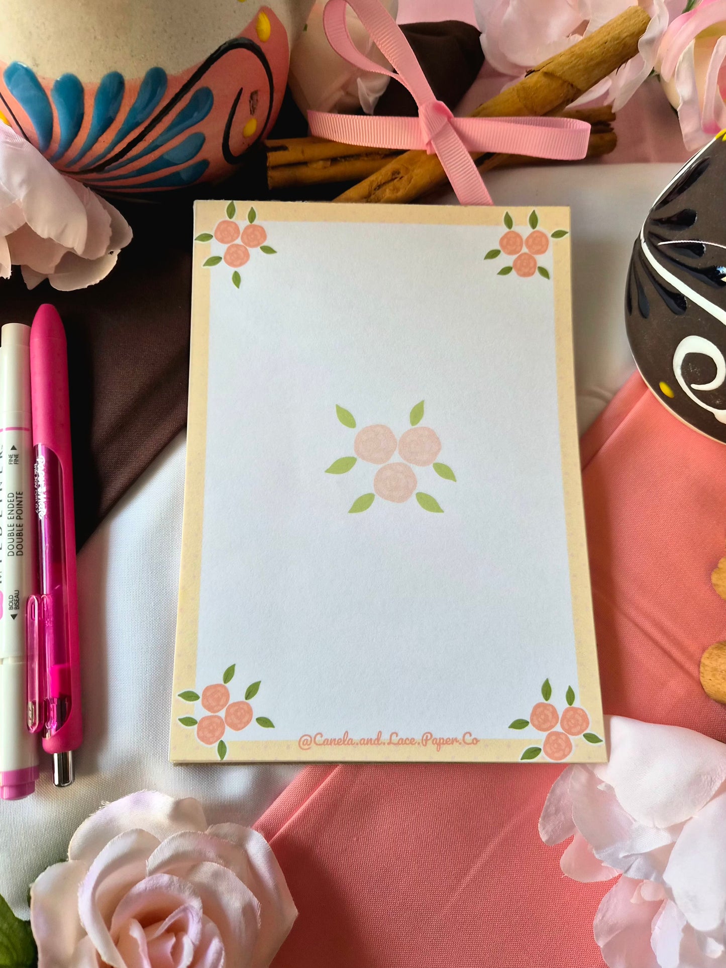 Bloom Border Memo Pad