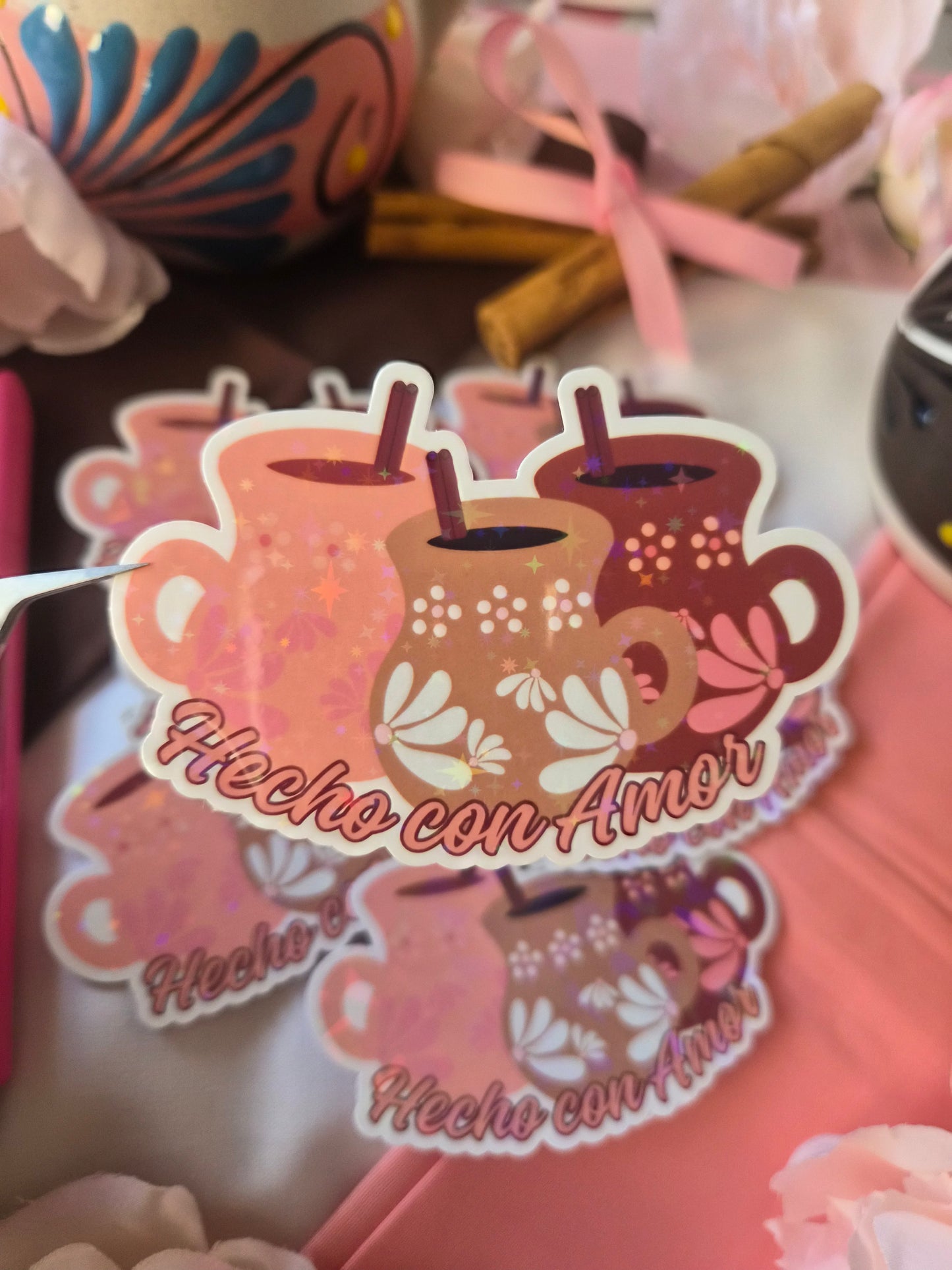 Jarritos de Canela Holographic Vinyl Die-Cut Sticker