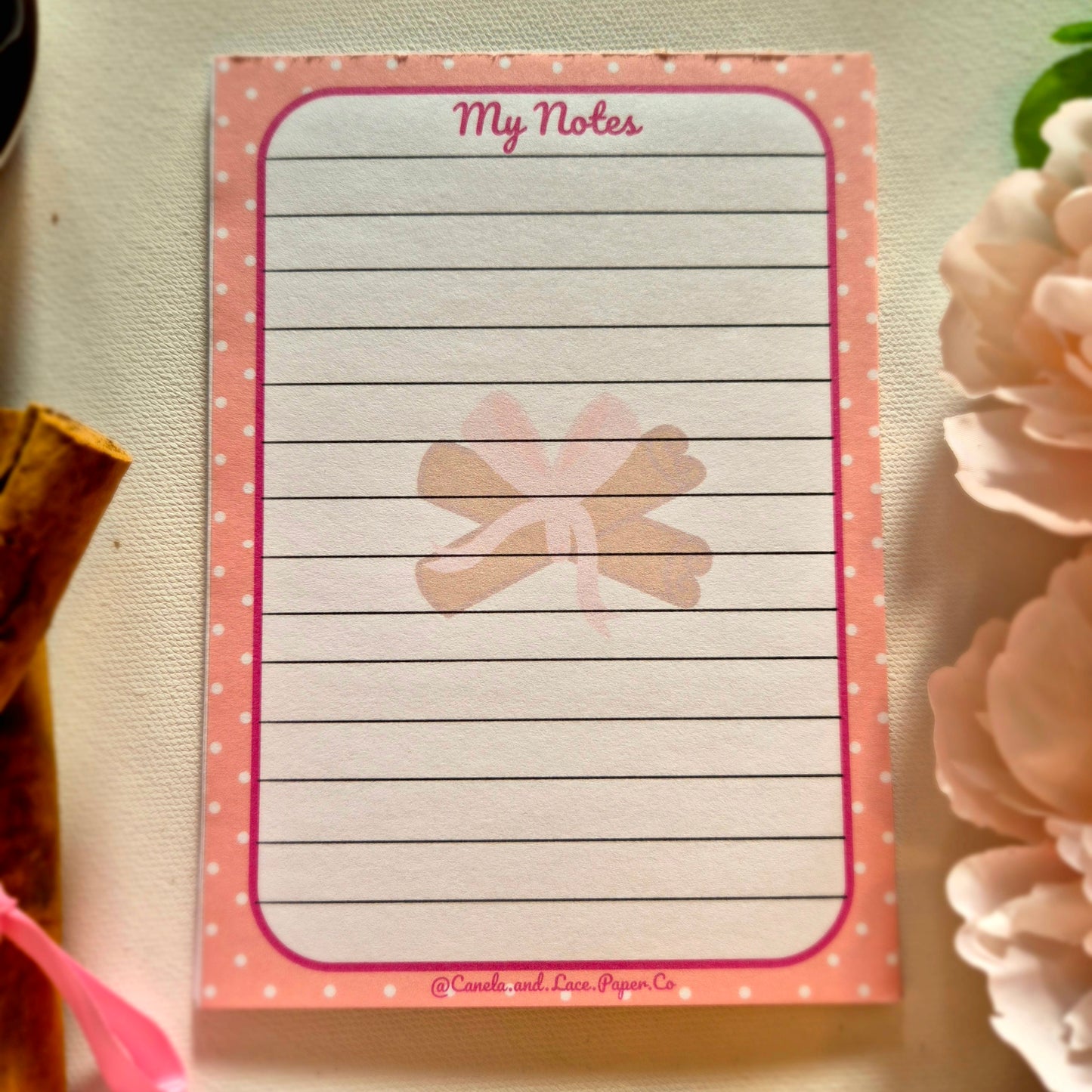 Canela and Lace Memo Pad