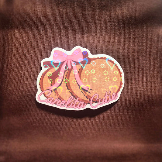 Canelita Cutie Holographic Laminated Vynl Die-Cut Sticker