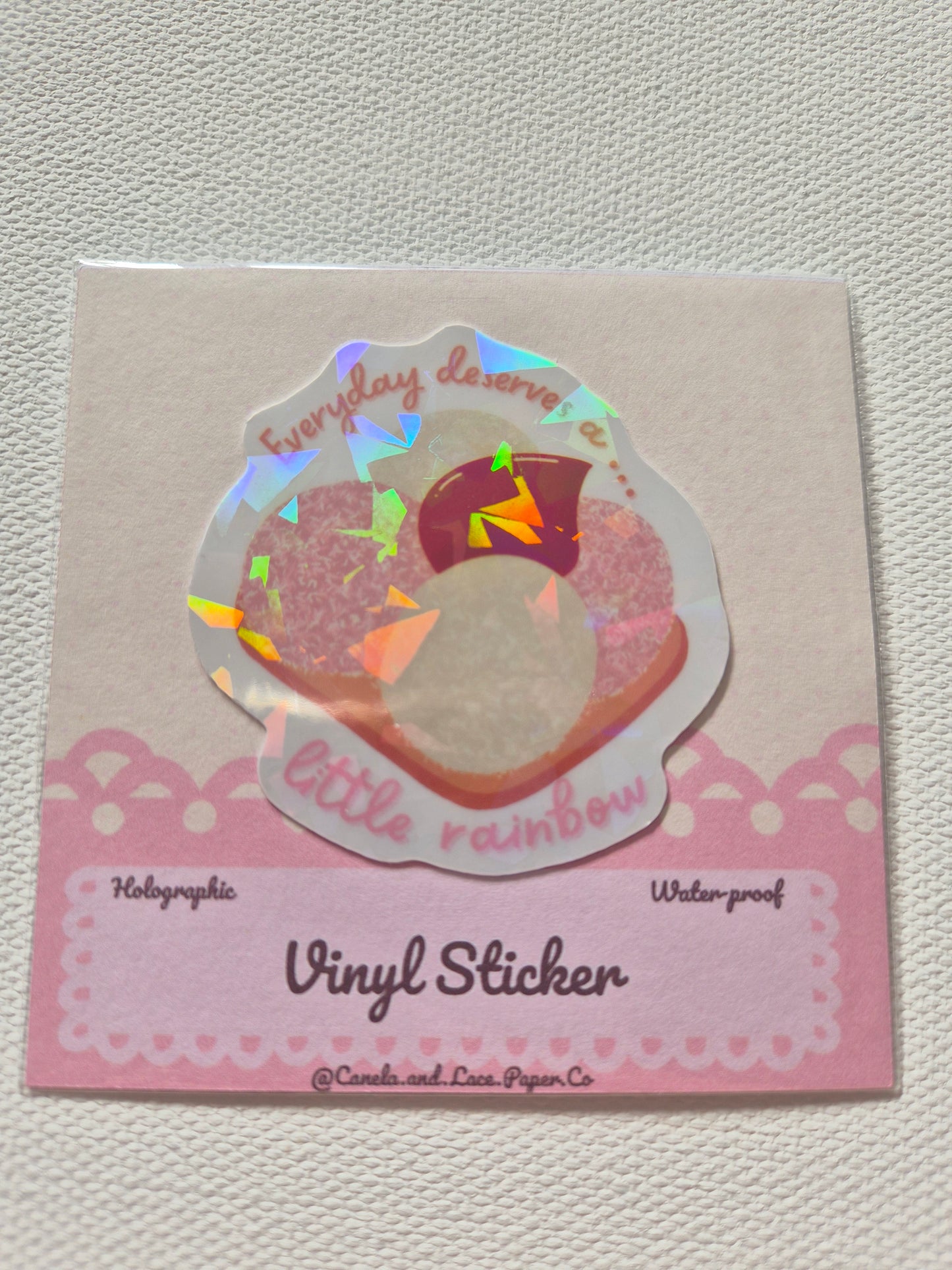 Sponch Cookie Holographic Vynl Die-Cut Sticker