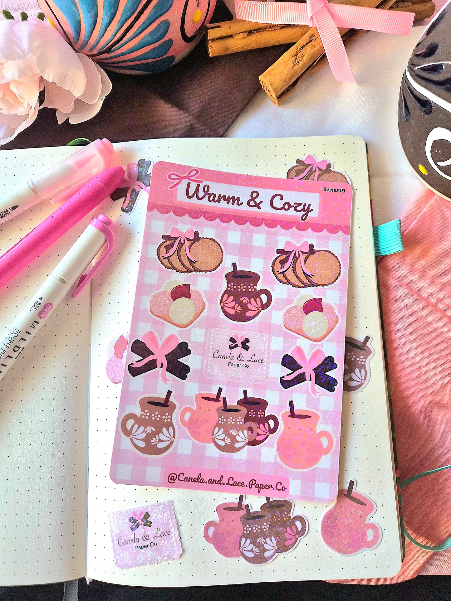Warm & Cozy Holographic Vinyl Sticker Sheet