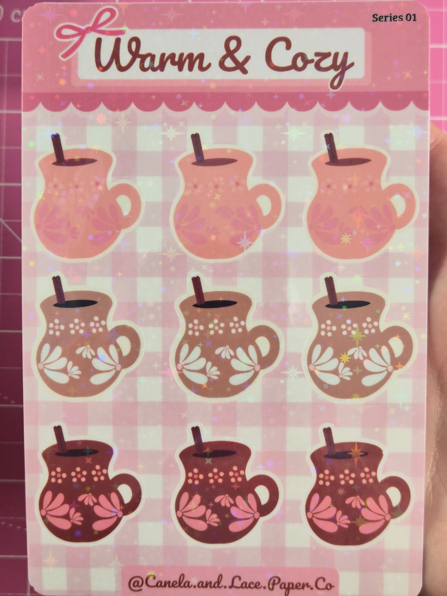 Jarritos de Canela Holographic Vinyl Sticker Sheet