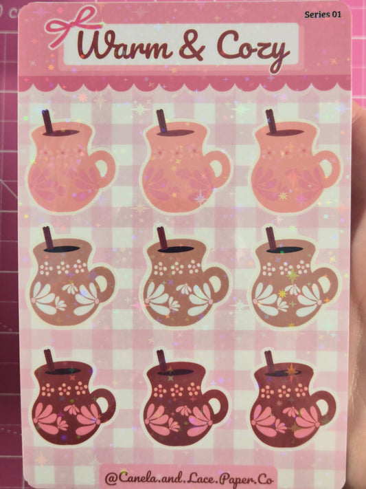 Jarritos de Canela Holographic Vinyl Sticker Sheet
