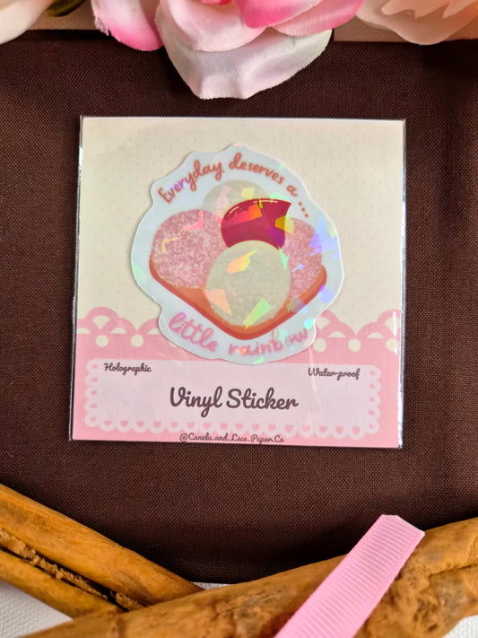 Sponch Cookie Holographic Vynl Die-Cut Sticker