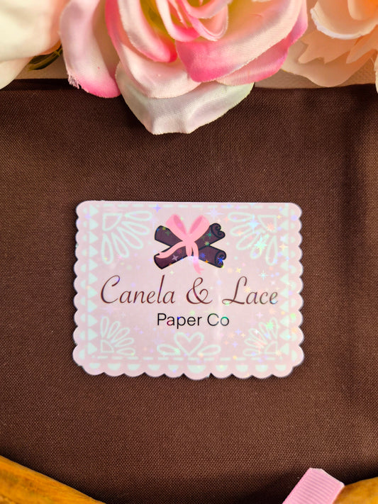 Papel Picado Canela & Lace Die-Cut Sticker